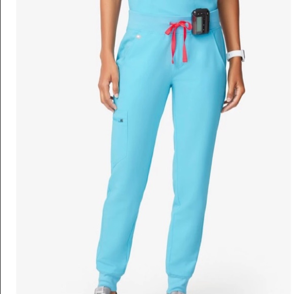 Figs Limited Edition Neon Blue Joggers